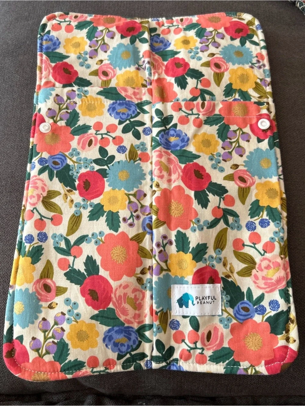 Playful Peanut Floral Hair Tool Holster Hair Straightener Curler Case Wrap Pouch